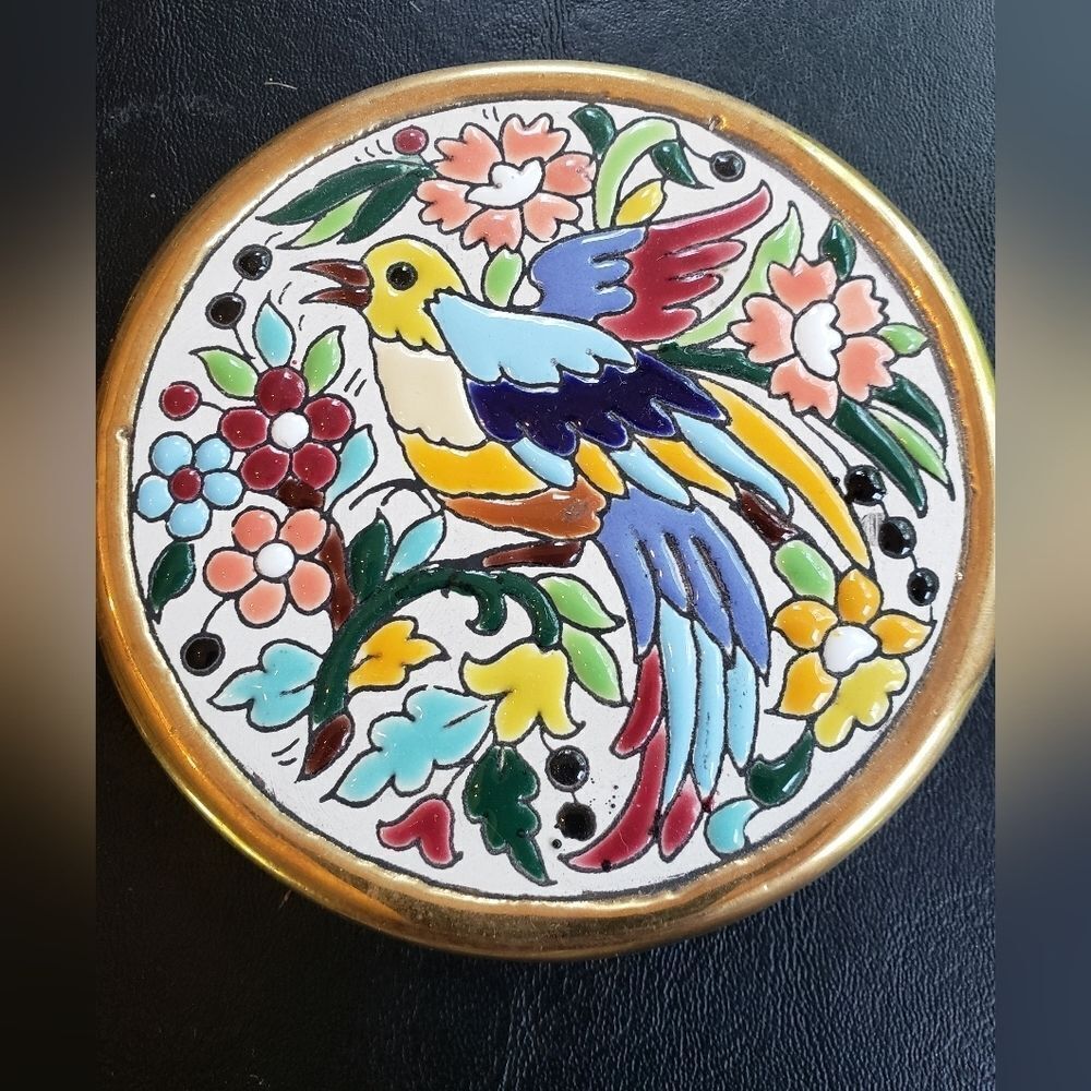Hecho En Espan Sevillearte w/24k Gold Spain Plate